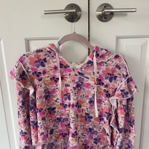 Loveshackfancy Floral Hoodie - Pink and Purple